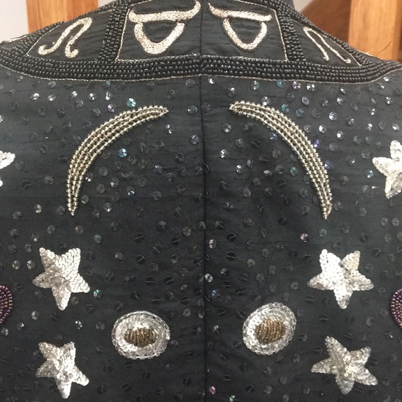 Vintage Zodiac Blazer, Hand-Beaded - Picture 9 of 11